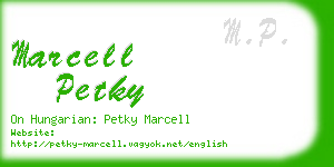 marcell petky business card